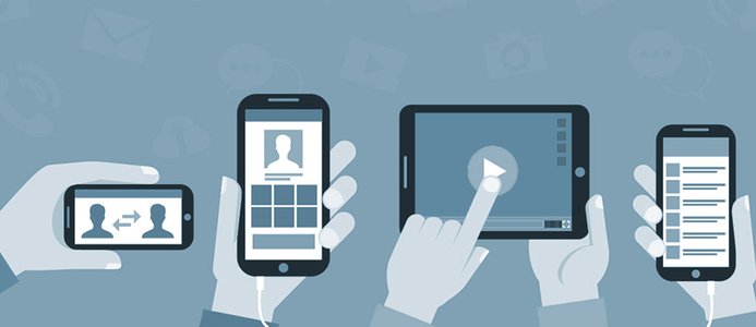 Mani che usano smartphone e tablet: comunicazione digitale – Il tuo studio medico è conosciuto online? scopri cosa puoi fare